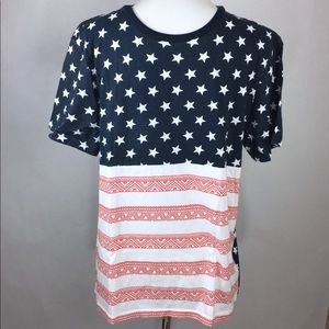 Rue 21 Carbon Patriotic Shirt Sz Large Teen Boy